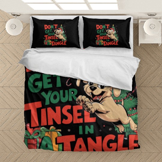 Puppy Tinsel in a Tangle Bedding Sets