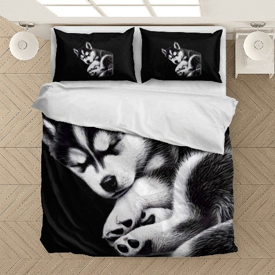 Gentle Snooze Dreaming Husky - TSQ Bedding Sets