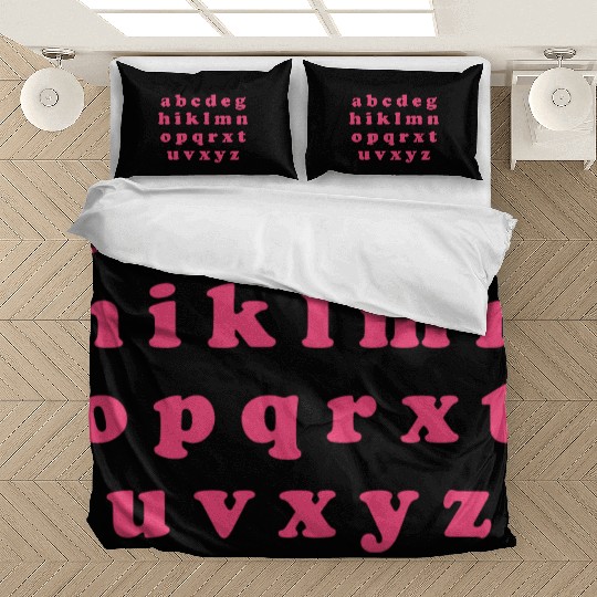 Alphabet Valentine Sublimation Bedding Sets