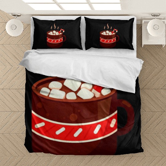 Cozy Hot Chocolate Mug Design Bedding Sets