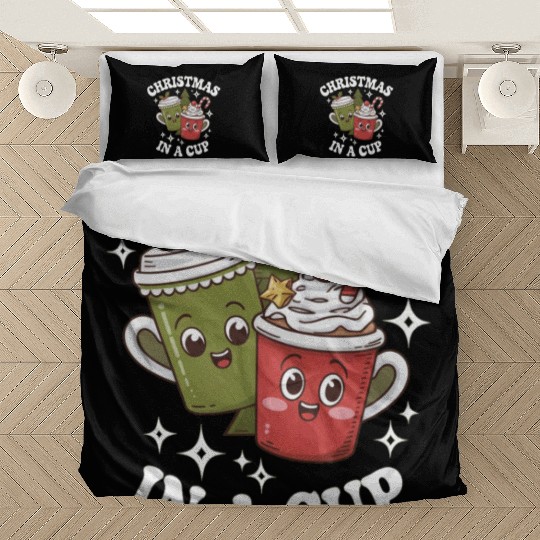 Christmas Cheer in a cup Funny Christmas Bedding Sets