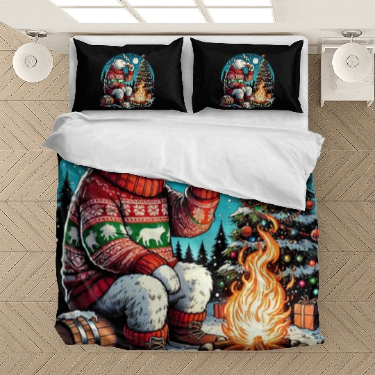 Cozy Christmas Polar Bear: Eggnog & Fireside Cheer Bedding Sets