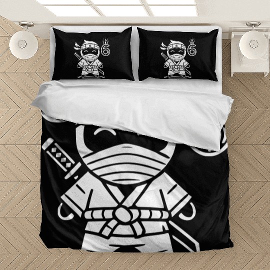 Children Ninja Kid 6th Birthday Vector path22 Bedding Sets