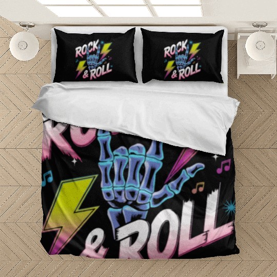 Skeleton Guitar Player Bones Guitarist Musician Bedding Sets