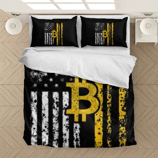 American Bitcoin Blockchain Cryptocurrency BTC Bedding Sets