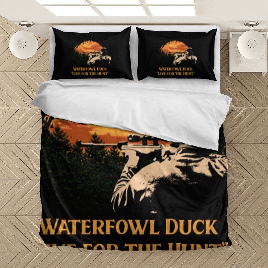 Waterfowl Duck Live for the Hunt Cast Around Bedding Sets
