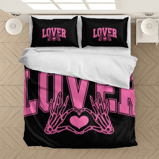 Skeleton Hand Heart Lover Valentine's Day Design Bedding Sets