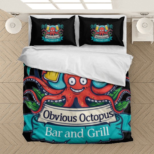 Obvious Octopus Bar and Grill Bedding Sets