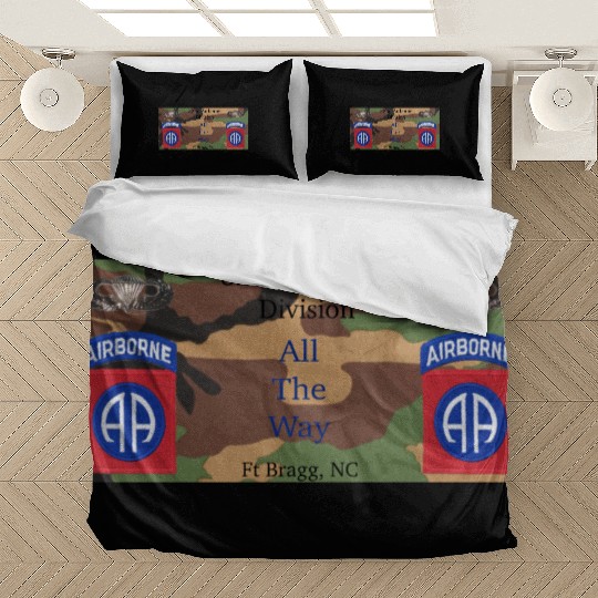 This 82nd Airborne All the Way gift for veterans Bedding Sets