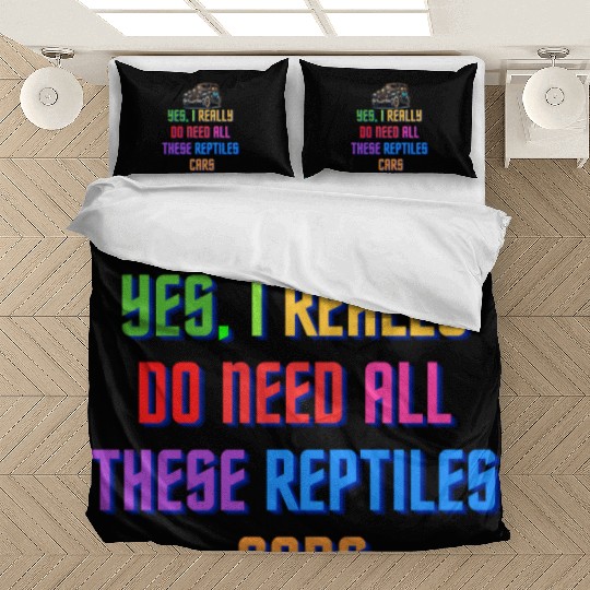 Quirky Car and Reptile Enthusiast Humor Bedding Sets