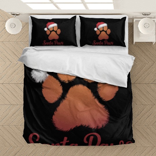 Santa Paws Christmas Bedding Sets, Cute Pet Lovers Holid