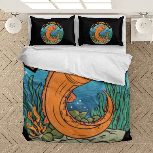 Eel-luminate Me Funny Eel Pun for Sea Life Lovers Bedding Sets