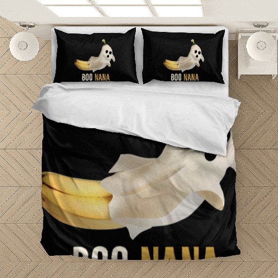 BONANA Boo Ghost Halloween Gift funny banana trend Bedding Sets
