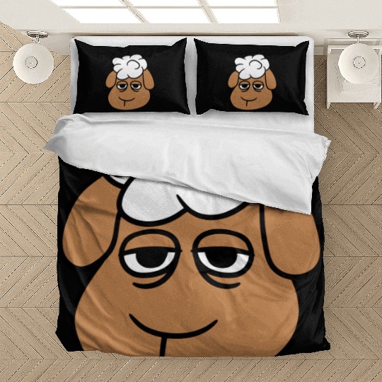 Sheep Tired Bored Empty Look Head Face Unhappy Sad Bedding Sets