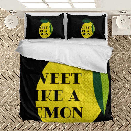 Sweet like a lemon Fruit Citrus Yellow Summer Bedding Sets