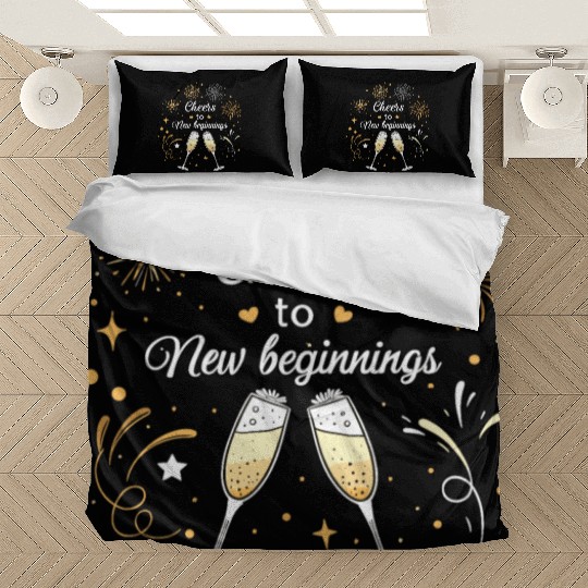 Cheers To New Beginings - Festive New Year's Eve Bedding Sets