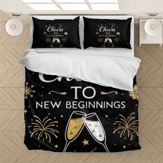 Cheers To New Beginings - Festive New Year's Eve Bedding Sets