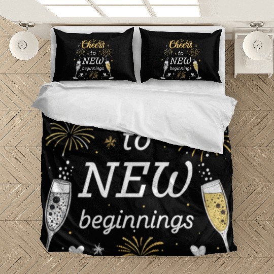 Cheers To New Beginings - Festive New Year's Eve Bedding Sets