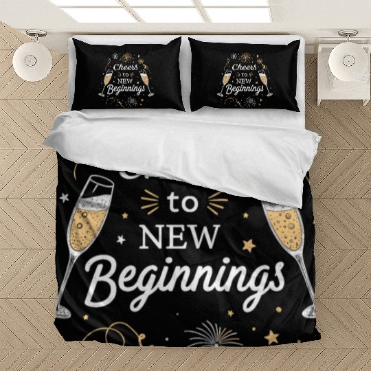 Cheers To New Beginings - Festive New Year's Eve Bedding Sets