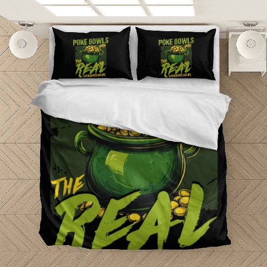 Poke Bowls Are The Real Treasures St Patricks Day Bedding Sets