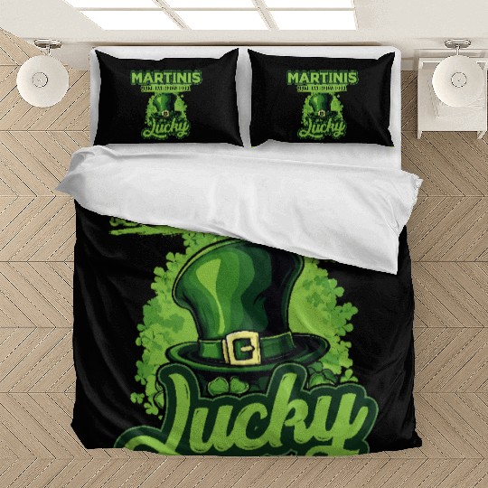 Martinis Make Everyday Feel Lucky St Patricks Day Bedding Sets