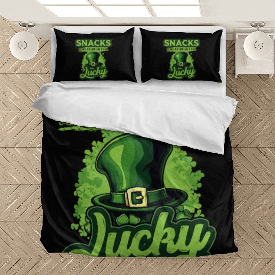 Snacks Make Everyday Feel Lucky St Patricks Day Bedding Sets