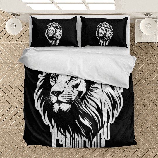 White Lion King Graffiti Style Art Printed Bedding Sets