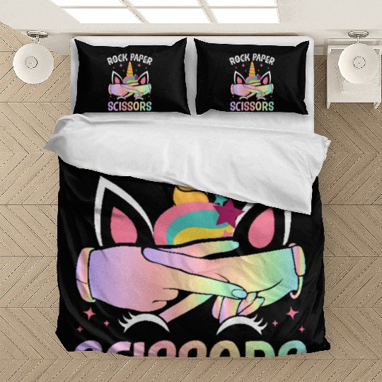 Funny Lesbian Pride LGBTQ Rock Paper Scissors Bedding Sets
