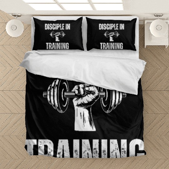 Disciple in training dumbbell Christian Bedding Sets