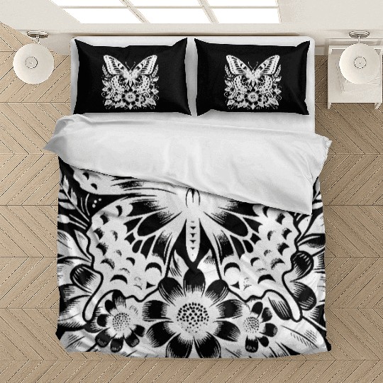 Elegant Natural Butterfly Design With Flowers Bedding Sets