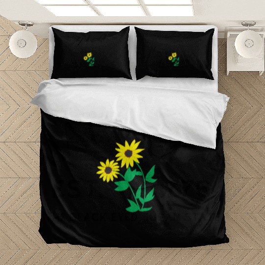 Bright Sunflower Botanical Illustration Bedding Sets
