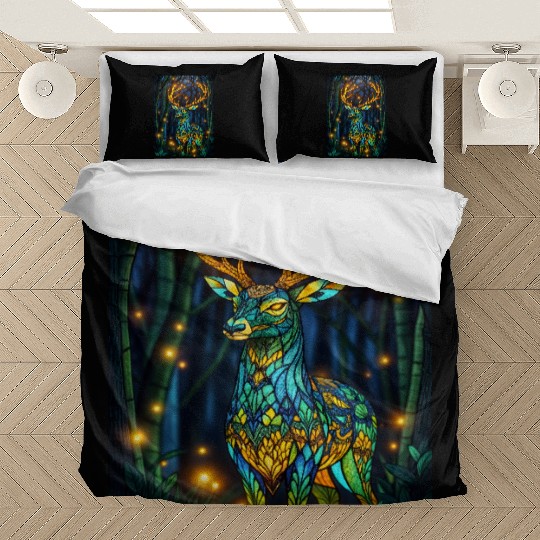 Luminous Deer in Twilight Grove Bedding Sets