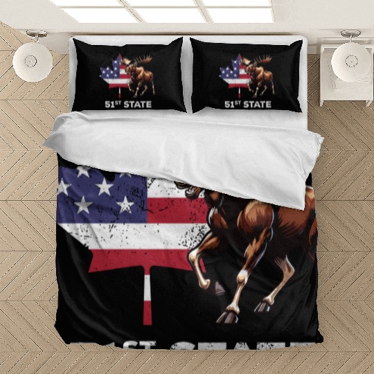 Canada 51st State United States Funny Trump Quote Bedding Sets