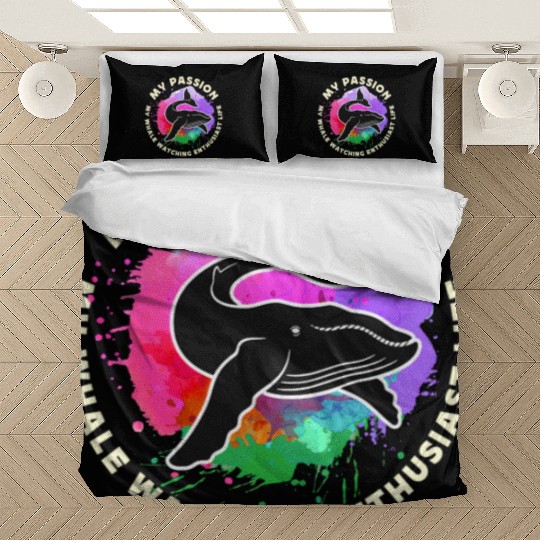 Whale Watching My Passion My Whale Marine Animal Bedding Sets