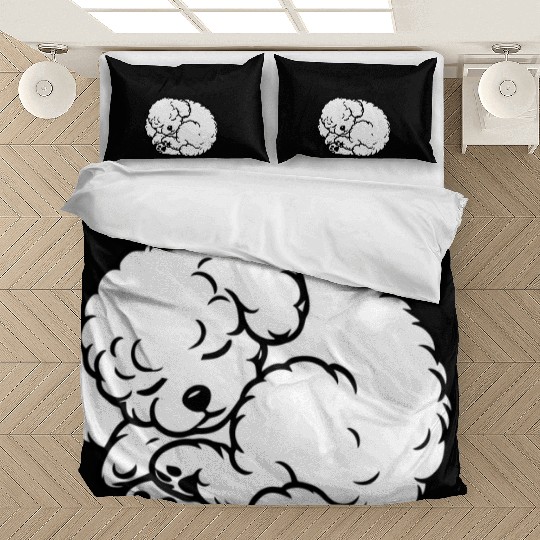 Sleepy Puppy Zzzz - Adorable Bichon Frise Bedding Sets