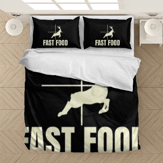 Fast Food Funny Deer Hunter Men's Deer Hunting Bedding Sets