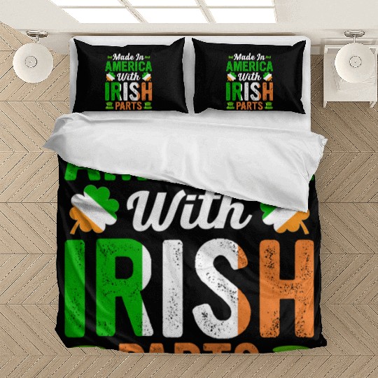 Made in America with Irish Parts St. Patrick's day Bedding Sets