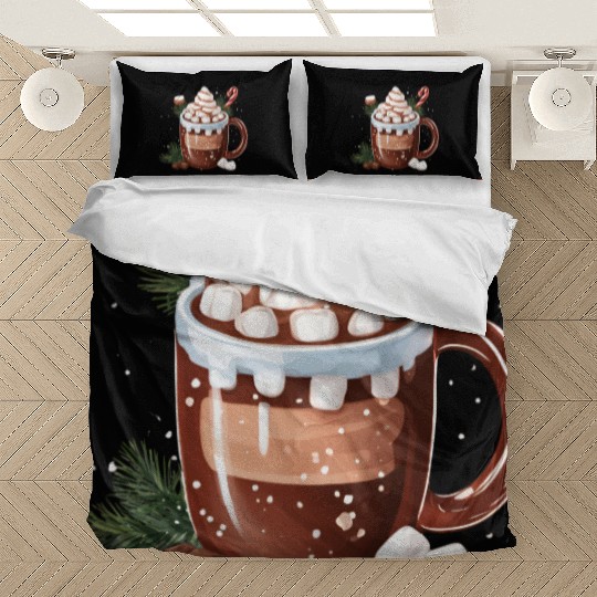 Festive Hot Chocolate with Marshmallows Bedding Sets
