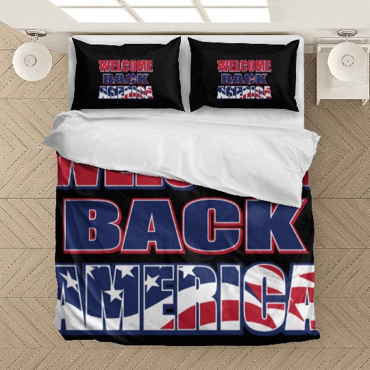 Welcome Back America Patriotic Design Bedding Sets