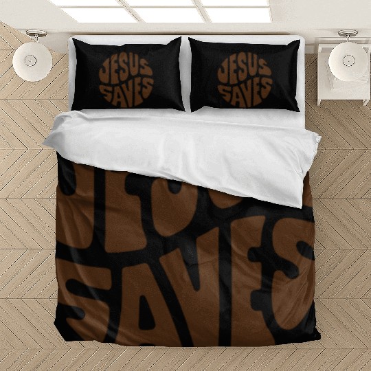 Jesus Saves Text Bedding Sets