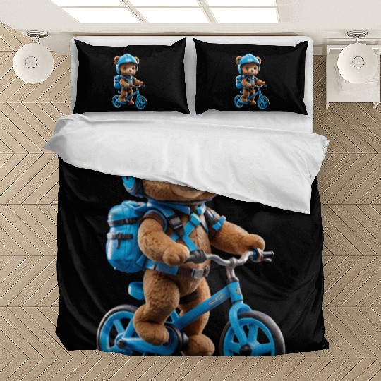 Cycling bear Bedding Sets