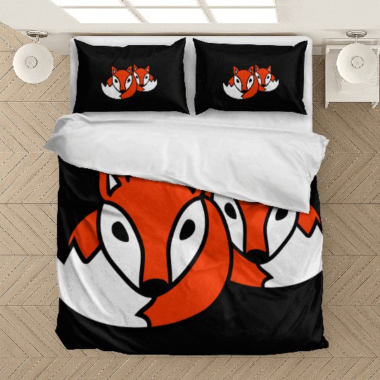 2 Foxes Friends Red Fox Two Wild Animals Team Crew Bedding Sets
