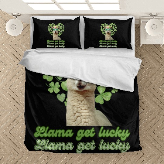 Llama Get Lucky | St. Patricks Day Edition Bedding Sets