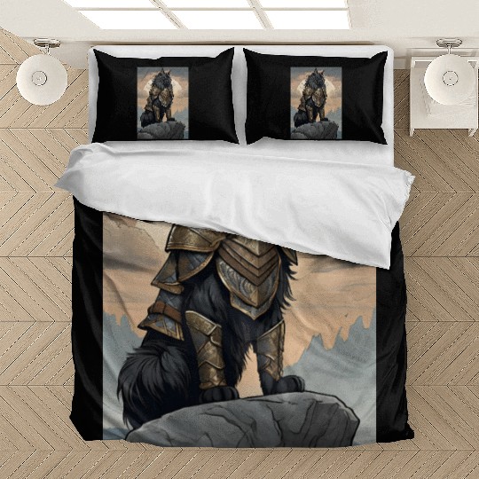 Cat painting red black cat Bedding Sets