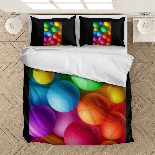 Vibrant Multi Colored Spheres Bedding Sets