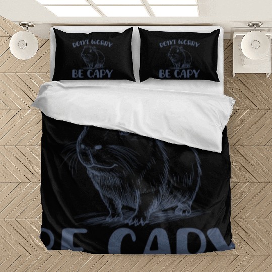 Don’t Worry Be Capy Funny Capybara Lover Bedding Sets