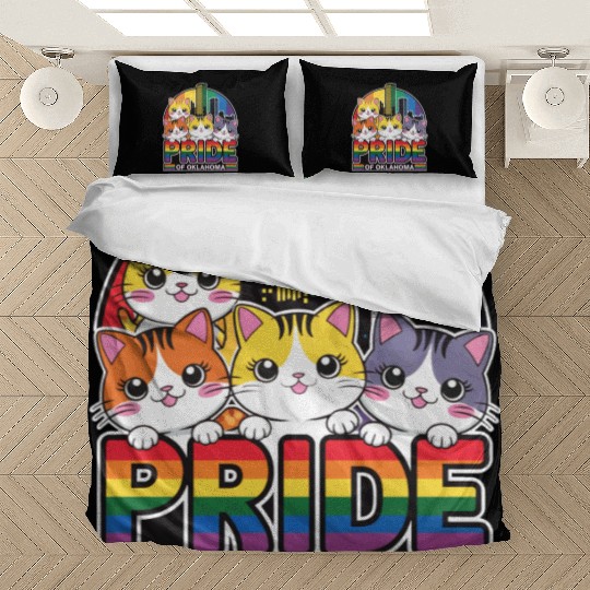 Pride of Oklahoma City USA Rainbow Flag Bedding Sets
