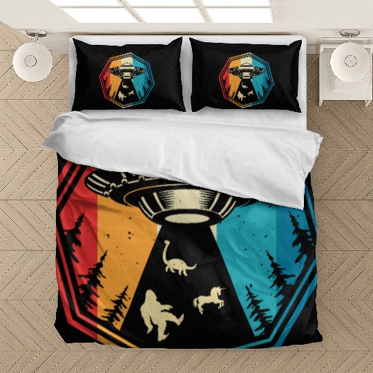 UFO-Bigfoot Nessie Unicorn Bedding Sets