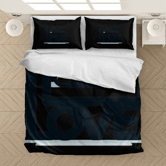 3D Love Typography with Creative Design Bedding Sets