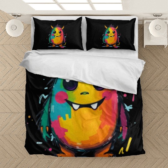 Colorful Monster Art - Cute & Playful Character Bedding Sets
